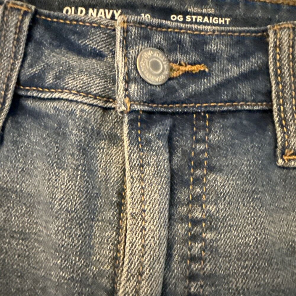 Old Navy High Rise OG straight Short denim shorts Women’s Size 10 Raw Hem NWT - Picture 5 of 7
